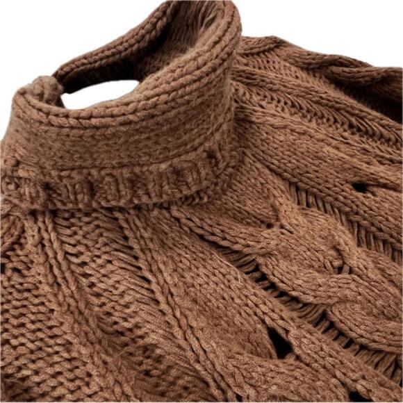 TSE Alpaca wool chunky oversized luxury sweater turtleneck knit Sz M - Picture 11 of 11